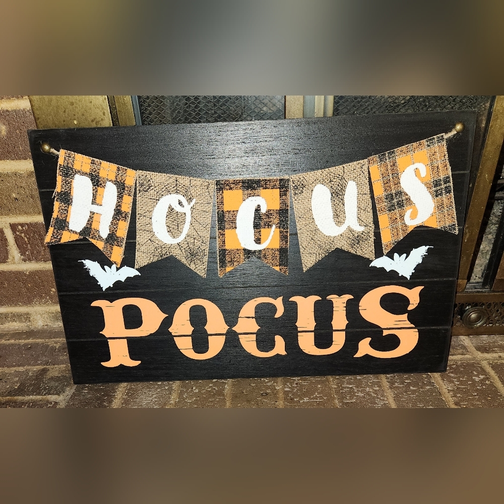 Halloween Hocus Pocus Wood Sign